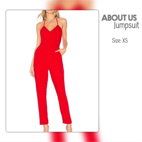 REVOLVE Pants - Revolve x About Us - Red Jumpsuit